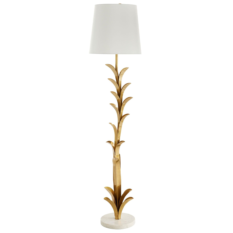Торшер Arteriors ABBOTT FLOOR LAMP Латунь Белый Торшер Arteriors ABBOTT FLOOR LAMP Латунь Белый в Брянске | Loft Concept