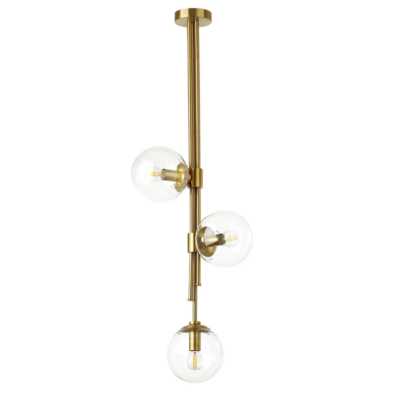 Светильник TRILOGY Ceiling Light Clear glass 100 Латунь Прозрачное Стекло Светильник TRILOGY Ceiling Light Clear glass 100 Латунь Прозрачное Стекло в Брянске | Loft Concept