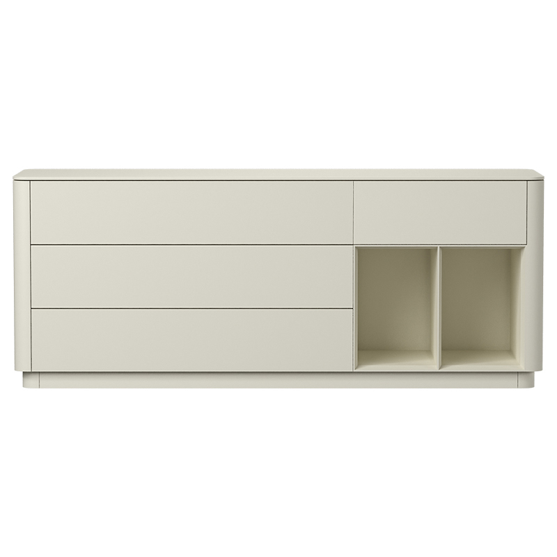 Тумба молочного цвета с ящиками и полками Tammi  Молочный в Брянске | Loft Concept 