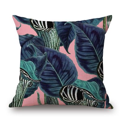 Декоративная подушка Tropics #2 Розовый пастельный Зеленый Декоративная подушка Tropics #2 Розовый пастельный Зеленый в Брянске | Loft Concept