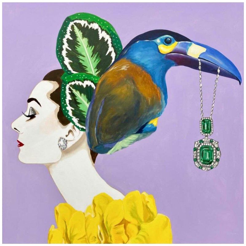 Картина Audrey with Blue Toucan Headdress Мульти в Брянске | Loft Concept 