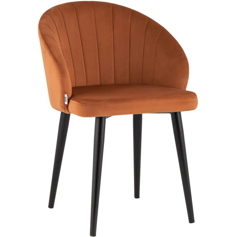 Стул Balsari Chair Терракотовый Велюр Терракотовый Черный Стул Balsari Chair Терракотовый Велюр Терракотовый Черный в Брянске | Loft Concept