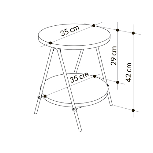 Стол приставной с 2-мя круглыми столешницами цвета антрацит ESSEL SIDE TABLE ANTHRACITE Стол приставной с 2-мя круглыми столешницами цвета антрацит ESSEL SIDE TABLE ANTHRACITE в Брянске