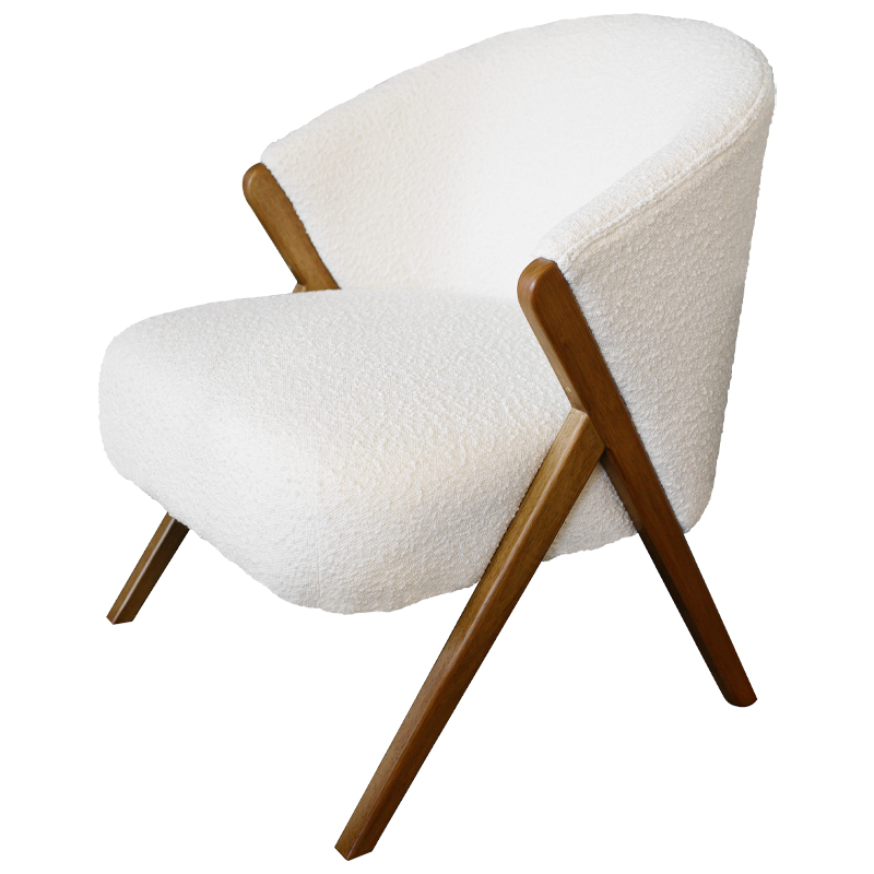 Кресло Etienne Boucle Armchair Коричневый Белый Кресло Etienne Boucle Armchair Коричневый Белый в Брянске | Loft Concept