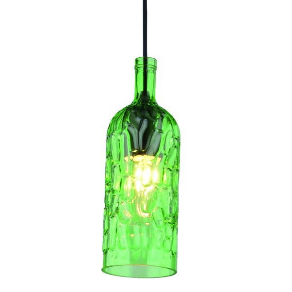 Подвесной светильник Geometry Glass Green Bottle Pendant Зеленый Подвесной светильник Geometry Glass Green Bottle Pendant Зеленый в Брянске | Loft Concept