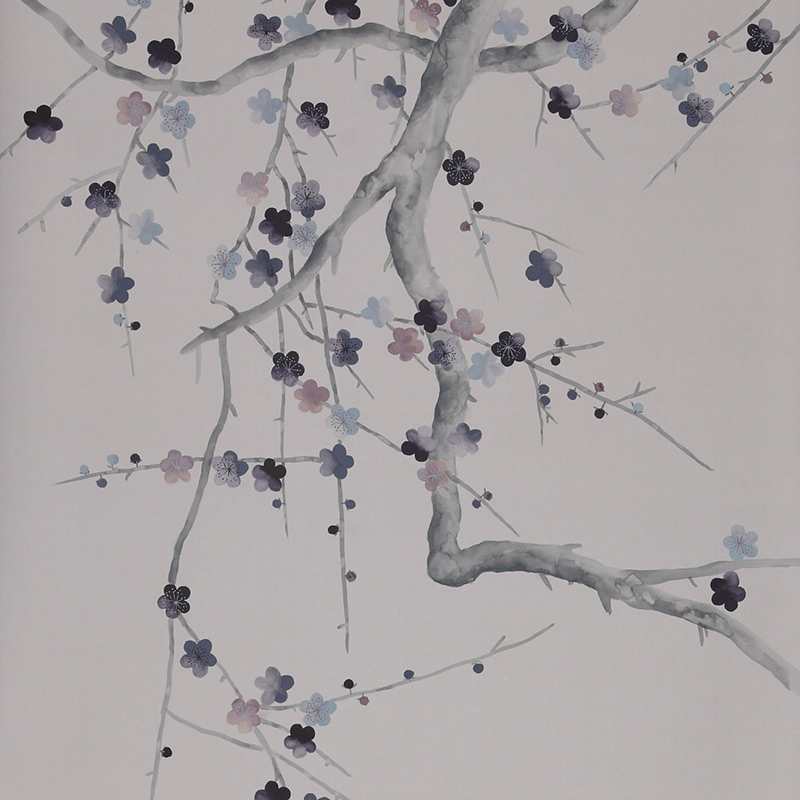 Обои ручная роспись Plum Blossom Special Colourway on Lilac Hint dyed silk Обои ручная роспись Plum Blossom Special Colourway on Lilac Hint dyed silk в Брянске | Loft Concept