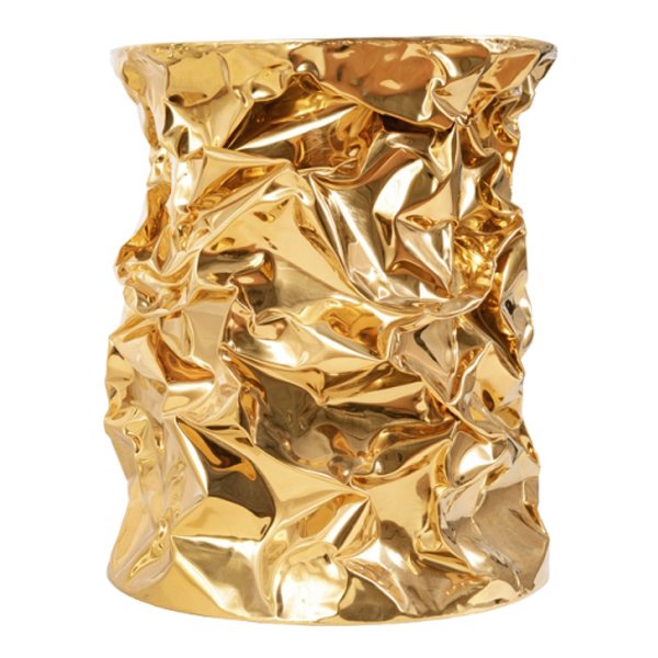 Приставной столик Stool Gold Crumpled Paper Приставной столик Stool Gold Crumpled Paper в Брянске | Loft Concept