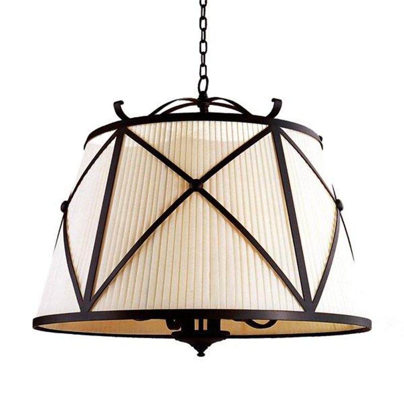 Люстра абажур Provence Lampshade Light Brown Chandelier Коричневый винтаж Бежевый Люстра абажур Provence Lampshade Light Brown Chandelier Коричневый винтаж Бежевый в Брянске | Loft Concept