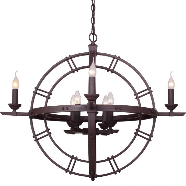 Люстра Rust Round Chandelier Коричневый Люстра Rust Round Chandelier Коричневый в Брянске | Loft Concept