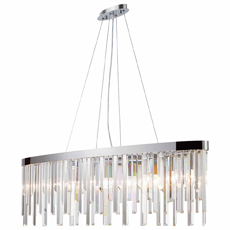 Люстра Bennett Oval Chandelier chrome Хром Прозрачный Люстра Bennett Oval Chandelier chrome Хром Прозрачный в Брянске | Loft Concept