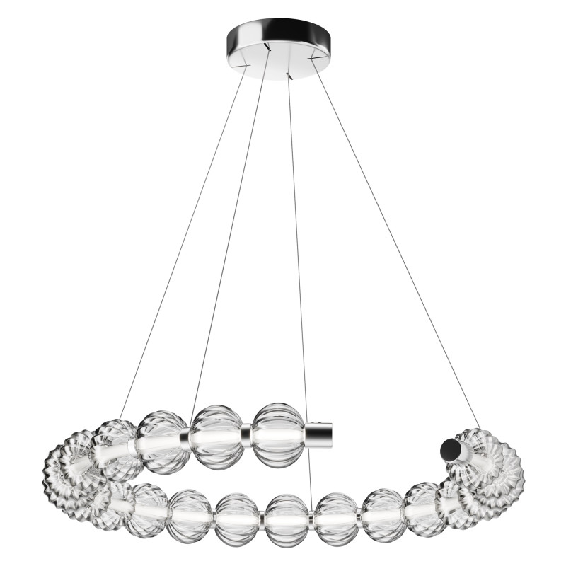 Светильник кольцо со стеклянными шарами Balls Lamp Хром Светильник кольцо со стеклянными шарами Balls Lamp Хром в Брянске | Loft Concept