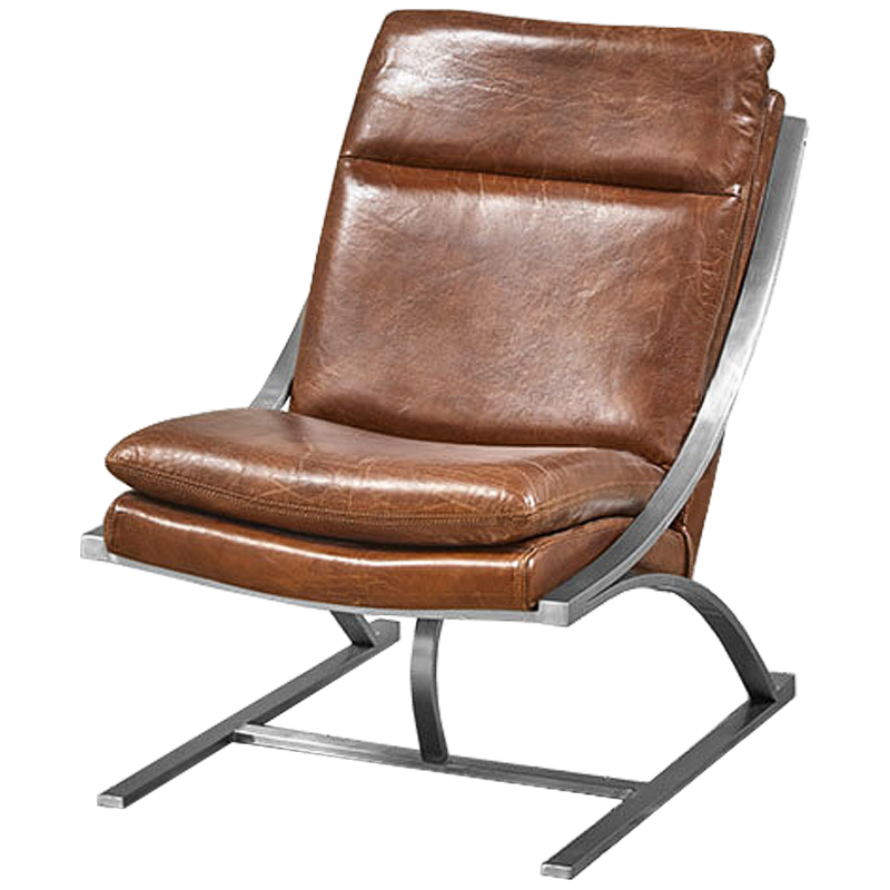 Кресло Martino Chair Коричневый Нержавеющая сталь Кресло Martino Chair Коричневый Нержавеющая сталь в Брянске | Loft Concept