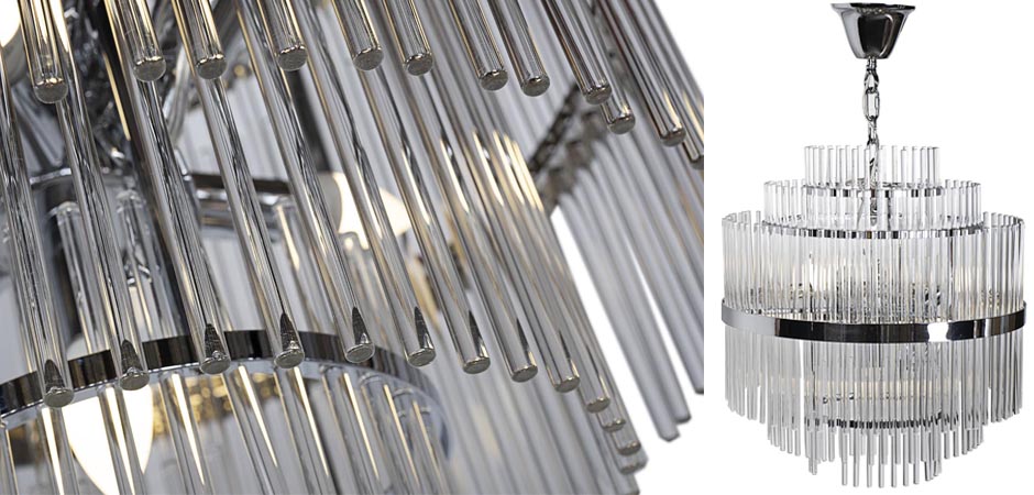 Люстра Hexagon Tube Light Multi-Tiered Chandelier Люстра Hexagon Tube Light Multi-Tiered Chandelier - Loft-Concept в Брянске
