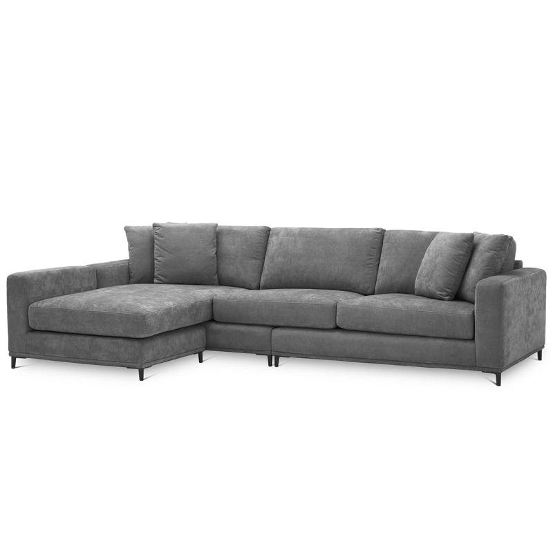 Диван Eichholtz Sofa Feraud Lounge grey Серый Черный Диван Eichholtz Sofa Feraud Lounge grey Серый Черный в Брянске | Loft Concept