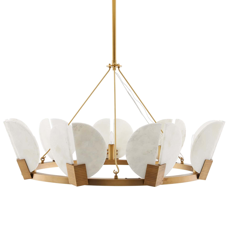 Люстра Arteriors SIERRA CHANDELIER GOLD Золотой Белый Люстра Arteriors SIERRA CHANDELIER GOLD Золотой Белый в Брянске | Loft Concept