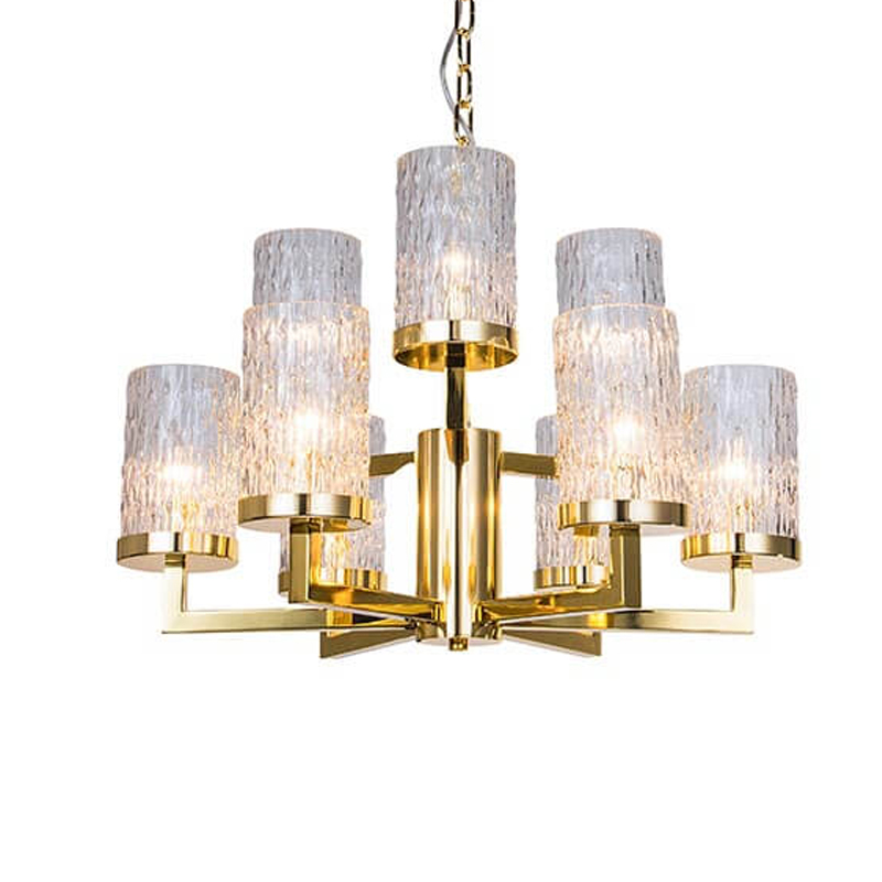 Люстра Kelly Gold Small с Рельефным Стеклом Золотой Люстра Kelly Gold Small с Рельефным Стеклом Золотой в Брянске | Loft Concept