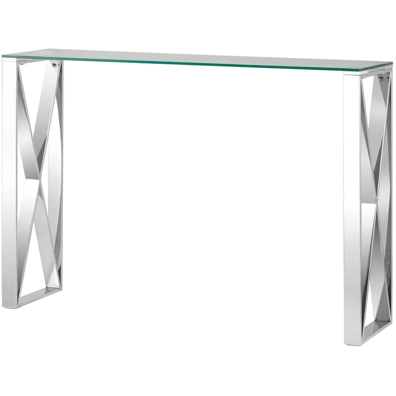 Консоль Lannes Collection Silver Серебряный Прозрачное Стекло Консоль Lannes Collection Silver Серебряный Прозрачное Стекло в Брянске | Loft Concept