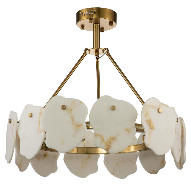 Люстра Мрамор Lucretia Marble Round Chandelier 60 см Латунь Белый Мрамор Bianco Люстра Мрамор Lucretia Marble Round Chandelier 60 см Латунь Белый Мрамор Bianco в Брянске | Loft Concept