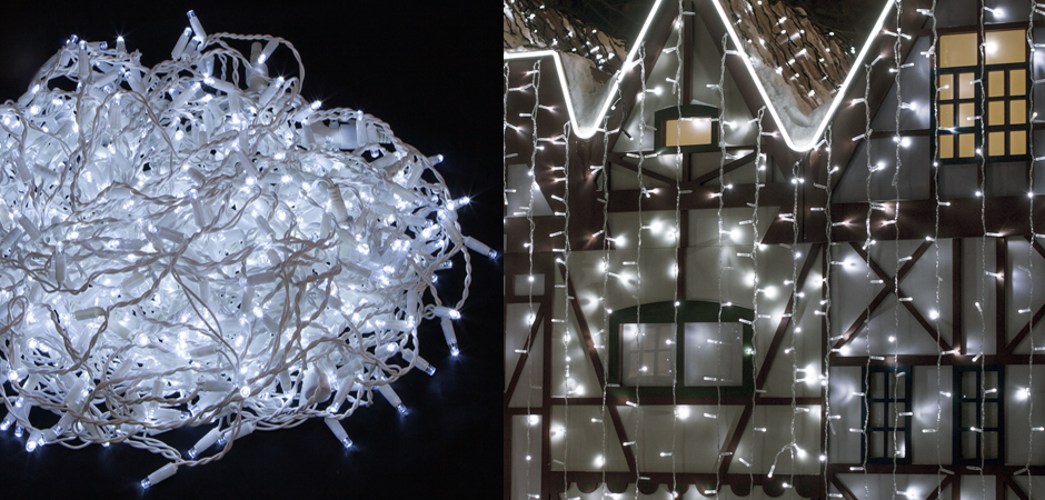 Гирлянда-Занавес с Белым светом - Loft-Concept в Брянске