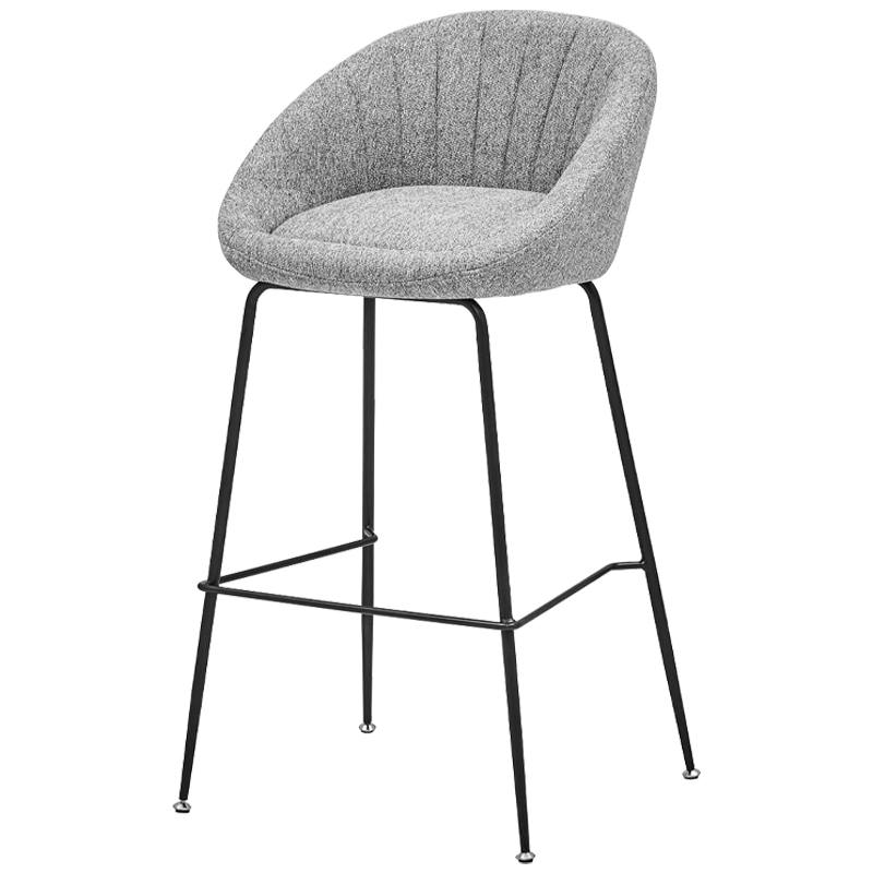Барный стул Alberto Bar Stool Gray Черный Светло-серый Барный стул Alberto Bar Stool Gray Черный Светло-серый в Брянске | Loft Concept