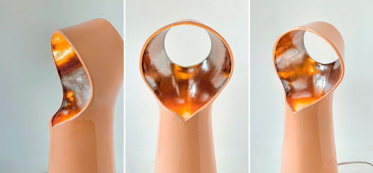 Настольная лампа NUN лососёвая - фото №1