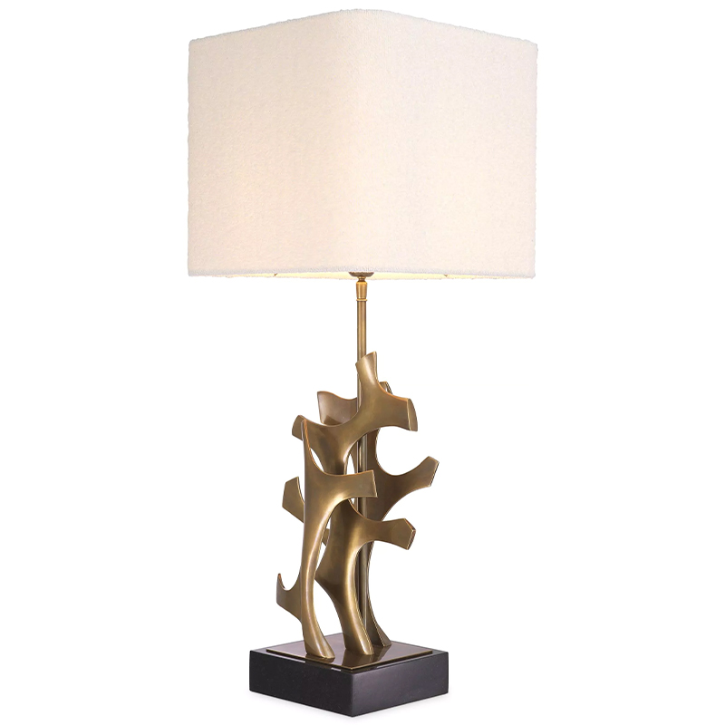 Настольная лампа Eichholtz Table Lamp Agape Brass Белый Латунь Настольная лампа Eichholtz Table Lamp Agape Brass Белый Латунь в Брянске | Loft Concept