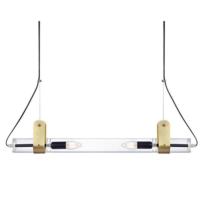 Люстра ReTube Pendant Double Латунь Люстра ReTube Pendant Double Латунь в Брянске | Loft Concept