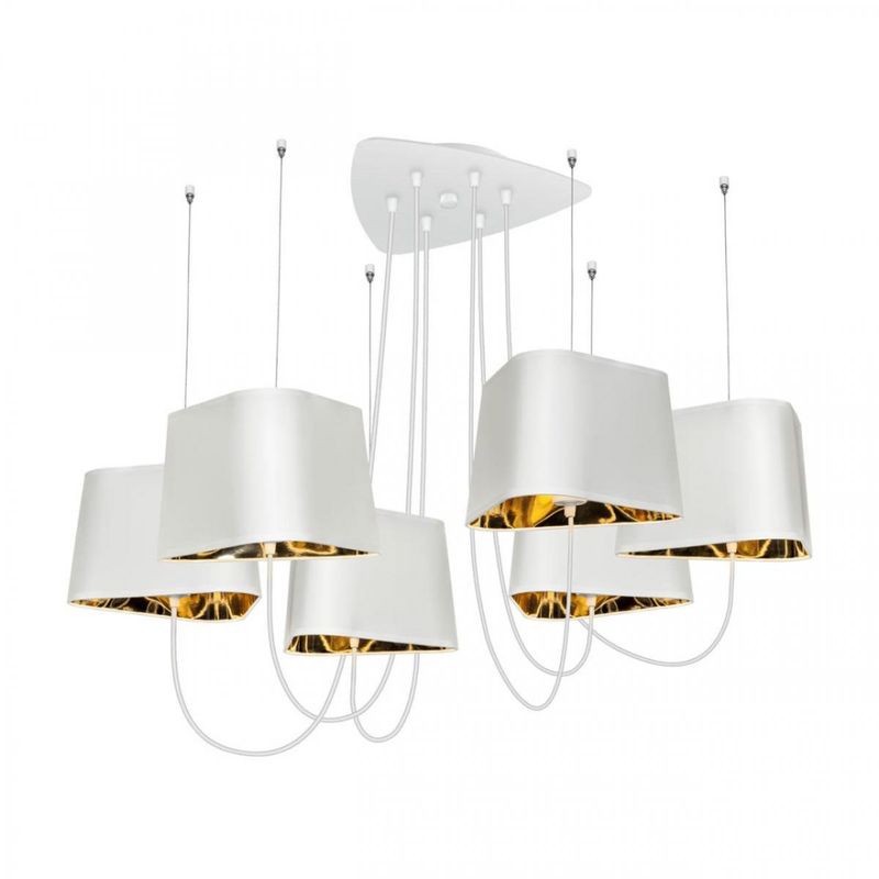 Люстра Designheure Lighting White 6 плафонов Белый Золотой в Брянске | Loft Concept 