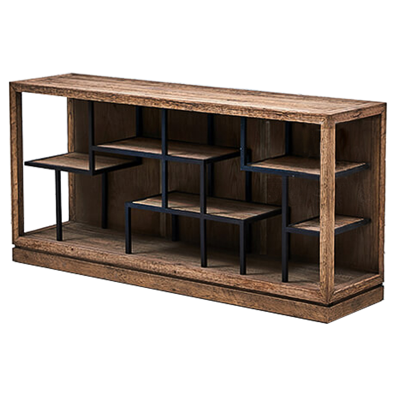 Стеллаж в стиле Лофт Geometric Loft Rack S Коричневый Черный Стеллаж в стиле Лофт Geometric Loft Rack S Коричневый Черный в Брянске | Loft Concept