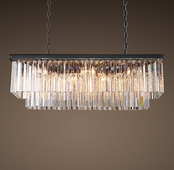 Люстра RH 1920s Odeon Clear Glass Fringe Black iron 90 Черный Люстра RH 1920s Odeon Clear Glass Fringe Black iron 90 Черный в Брянске | Loft Concept
