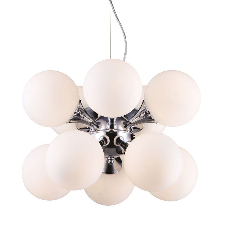 Люстры MOONDROP Pendant Lamp Хром Белый Люстры MOONDROP Pendant Lamp Хром Белый в Брянске | Loft Concept
