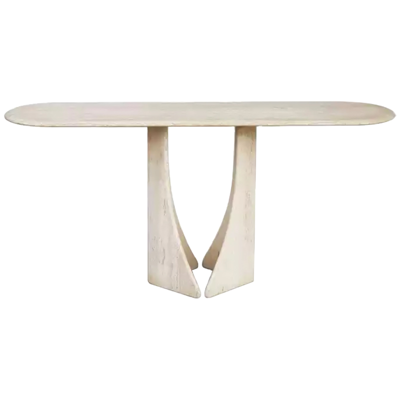 Консоль Isobel Travertine Console Бежевый Консоль Isobel Travertine Console Бежевый в Брянске | Loft Concept