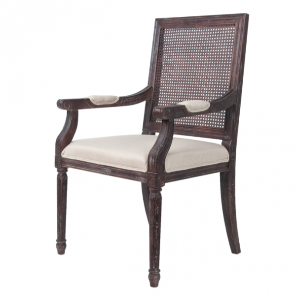 Стул French chairs Provence Garden Brown ArmChair Коричневый Бежевый Стул French chairs Provence Garden Brown ArmChair Коричневый Бежевый в Брянске | Loft Concept