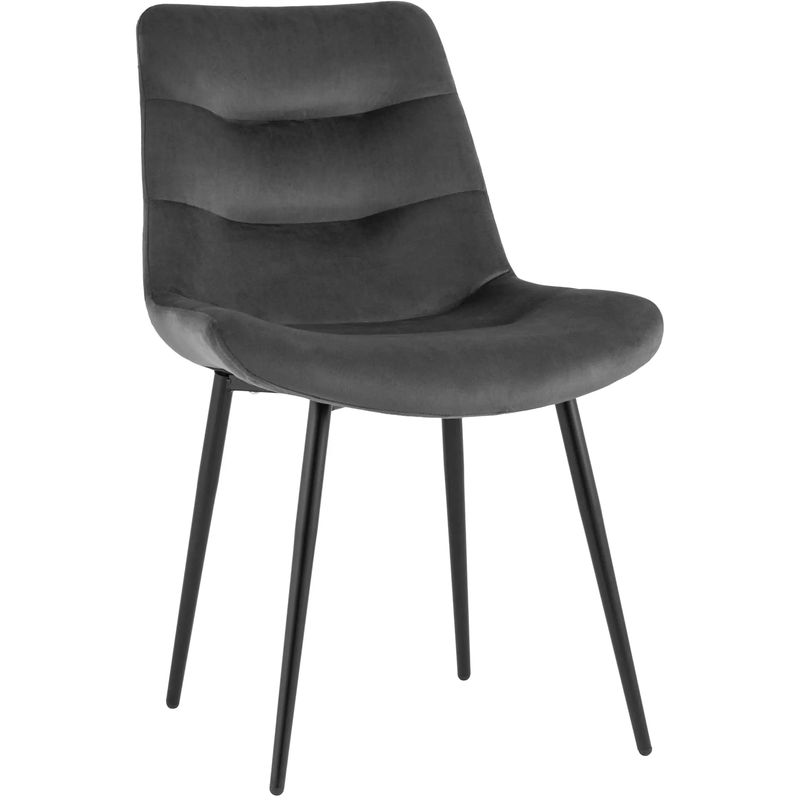 Стул Austin Chair Серый Велюр Серый Черный Стул Austin Chair Серый Велюр Серый Черный в Брянске | Loft Concept