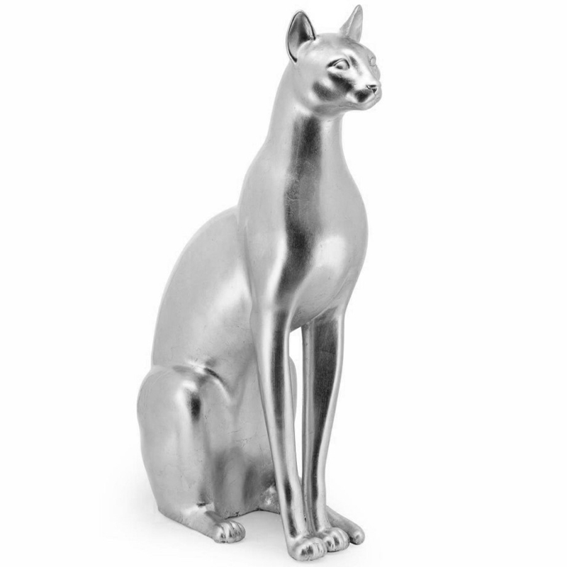 Статуэтка Abhika Egyptian Cat Silver Серебряный Статуэтка Abhika Egyptian Cat Silver Серебряный в Брянске | Loft Concept