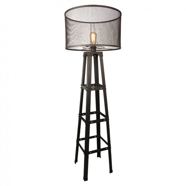 Торшер Radial Cage Floor Lamp Черный Торшер Radial Cage Floor Lamp Черный в Брянске | Loft Concept