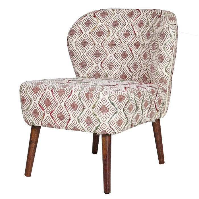 Кресло с розовым орнаментом KELIM Pattern Белый Розовый (Rose) Коричневый Кресло с розовым орнаментом KELIM Pattern Белый Розовый (Rose) Коричневый в Брянске | Loft Concept