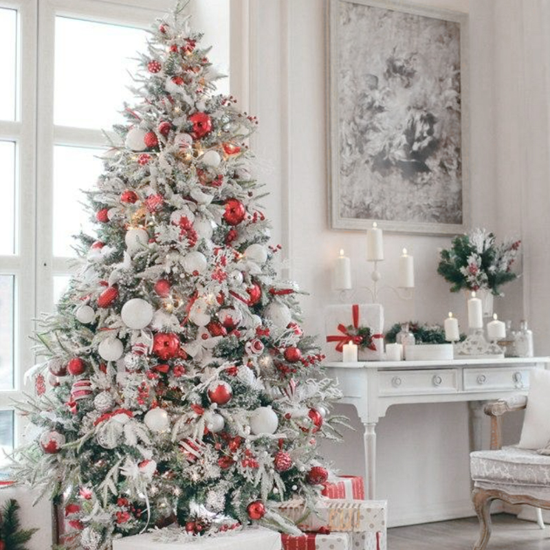 Дизайнерская Елка с Новогодним Декором Снежные Ягоды Christmas tree Snow Berries Красный Белый Зеленый Дизайнерская Елка с Новогодним Декором Снежные Ягоды Christmas tree Snow Berries Красный Белый Зеленый в Брянске | Loft Concept