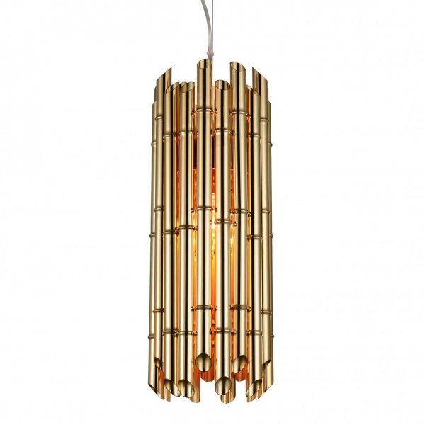 Люстра Golden Bamboo Pendant Глянцевое золото Люстра Golden Bamboo Pendant Глянцевое золото в Брянске | Loft Concept