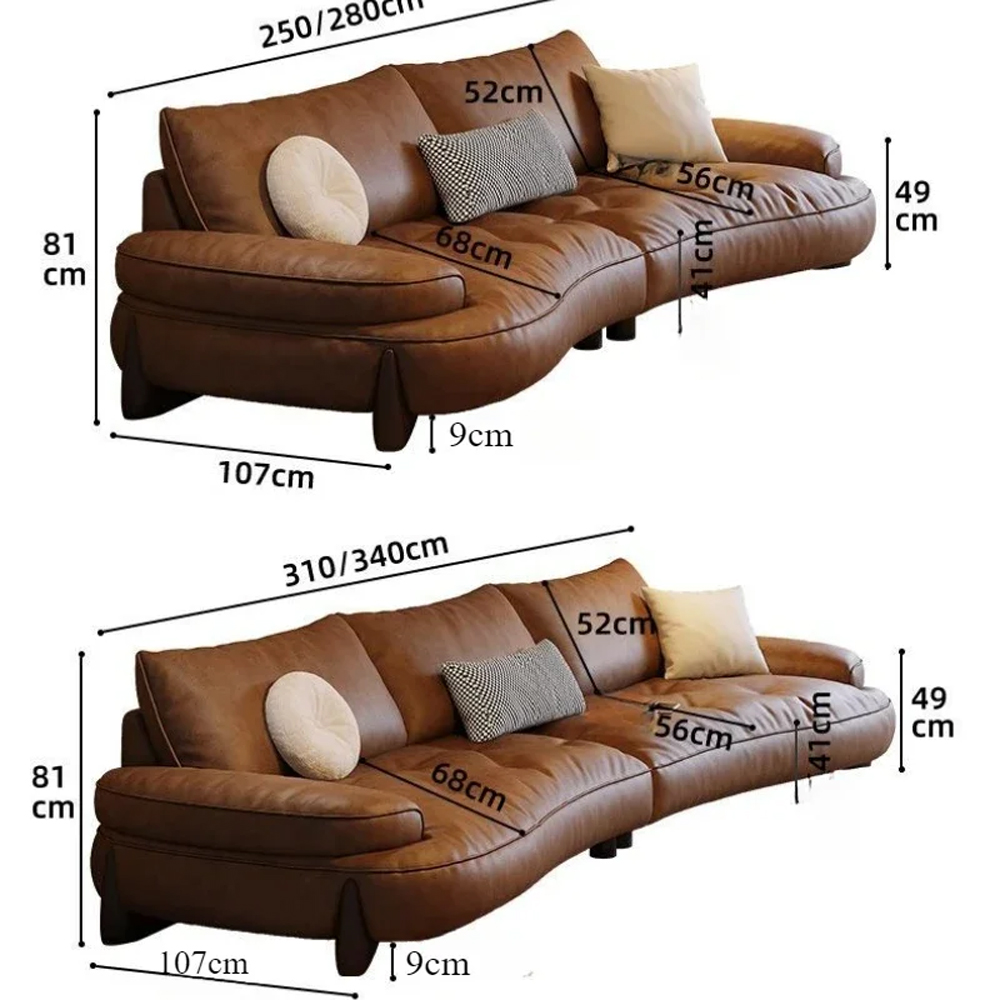 Диван кожаный с каркасом из массива дерева Medieval Furniture в Брянске