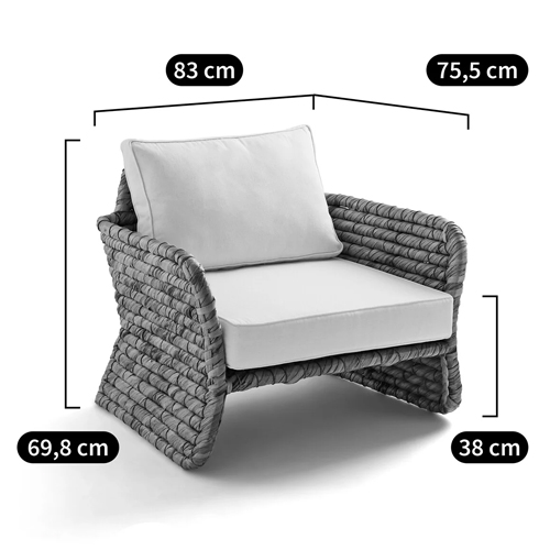 Кресло из плетеного гиацинта Gardner Wicker Armchair Кресло из плетеного гиацинта Gardner Wicker Armchair в Брянске