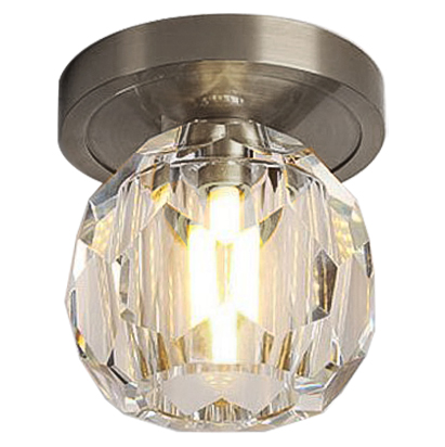 Потолочный светильник  Boule de Cristal Single ceiling light Никель Прозрачное Стекло в Брянске | Loft Concept 