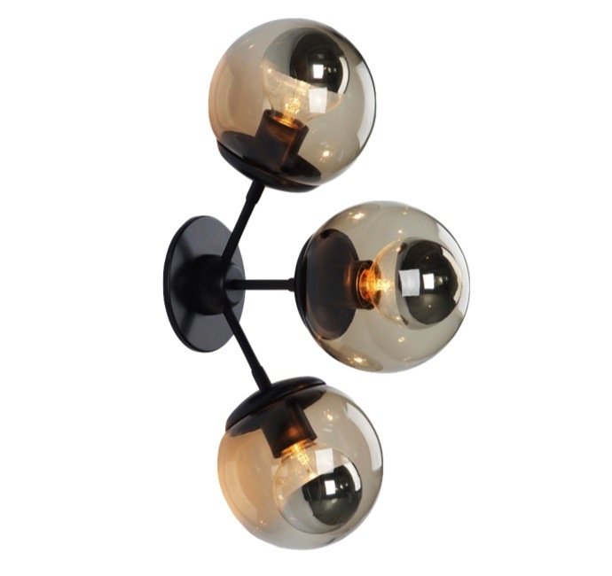 бра Modo Sconce 3 Globes Черный в Брянске | Loft Concept 