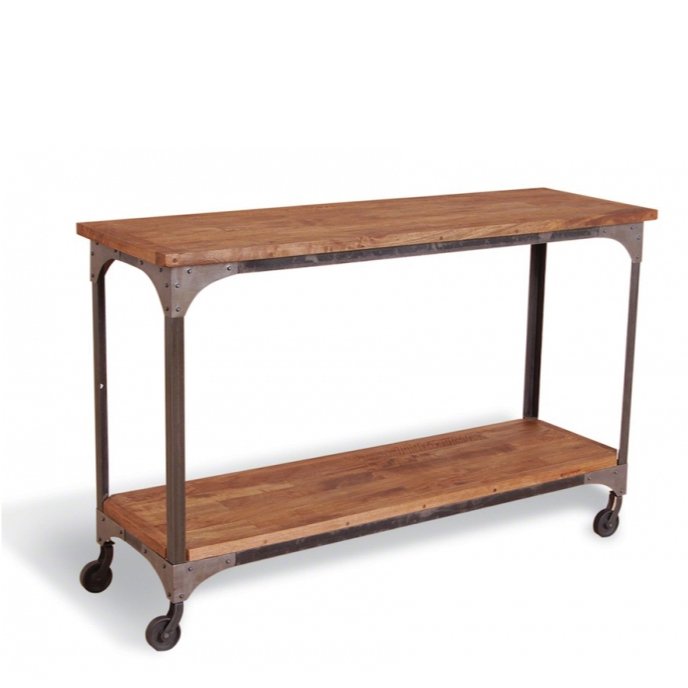Консоль стол Industrial Metal Rust Console Table on Wheels Консоль стол Industrial Metal Rust Console Table on Wheels в Брянске | Loft Concept