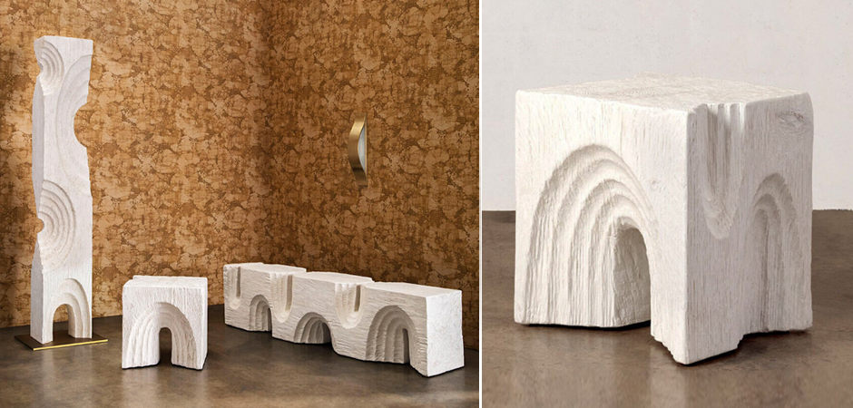 Приставной стол Kelly Wearstler Белый Echo Stool Приставной стол Kelly Wearstler Белый Echo Stool - Loft-Concept в Брянске