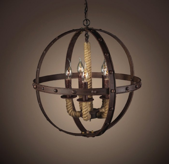 Люстра Spere Loft Rope Light Коричневый Люстра Spere Loft Rope Light Коричневый в Брянске | Loft Concept