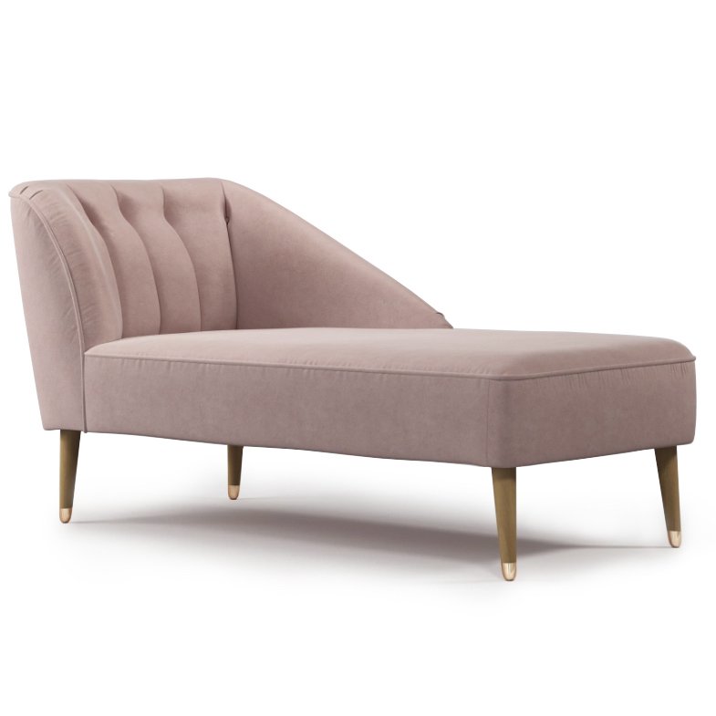 Кушетка Chaise Longue, Pink Cotton Velvet Розовый пастельный Кушетка Chaise Longue, Pink Cotton Velvet Розовый пастельный в Брянске | Loft Concept