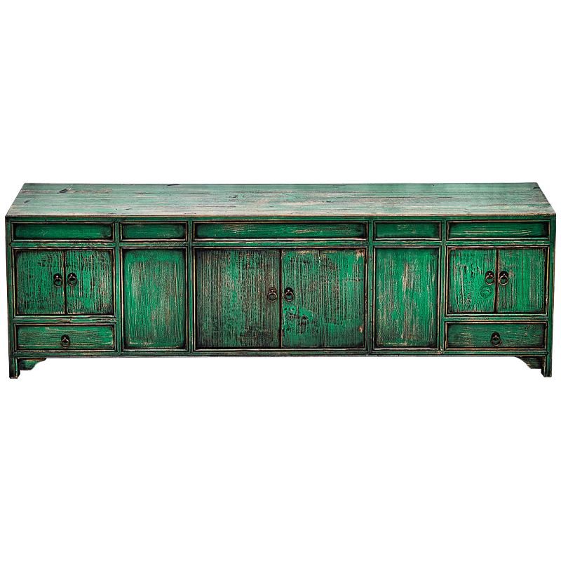 Комод длинный в винтажном стиле Holden Loft Chest of Drawers Green Зеленый Коричневый винтаж Комод длинный в винтажном стиле Holden Loft Chest of Drawers Green Зеленый Коричневый винтаж в Брянске | Loft Concept