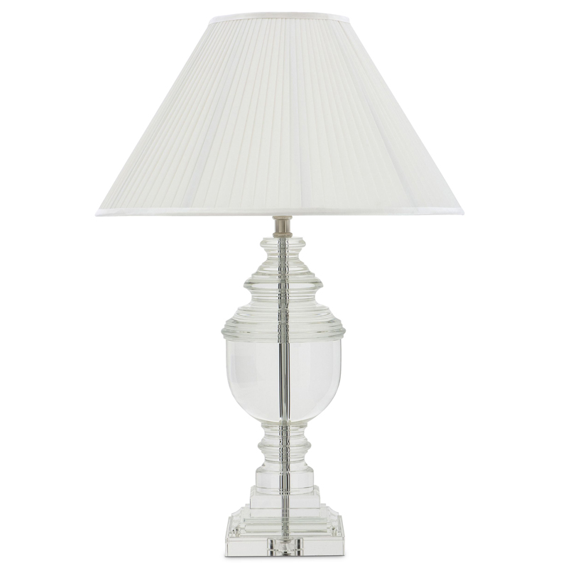 Настольная лампа Eichholtz Table Lamp Noble Прозрачный Белый Никель Настольная лампа Eichholtz Table Lamp Noble Прозрачный Белый Никель в Брянске | Loft Concept
