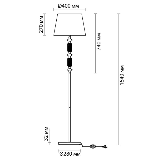 Торшер Iris Fabric Lampshade Floor lamp Candy Торшер Iris Fabric Lampshade Floor lamp Candy в Брянске